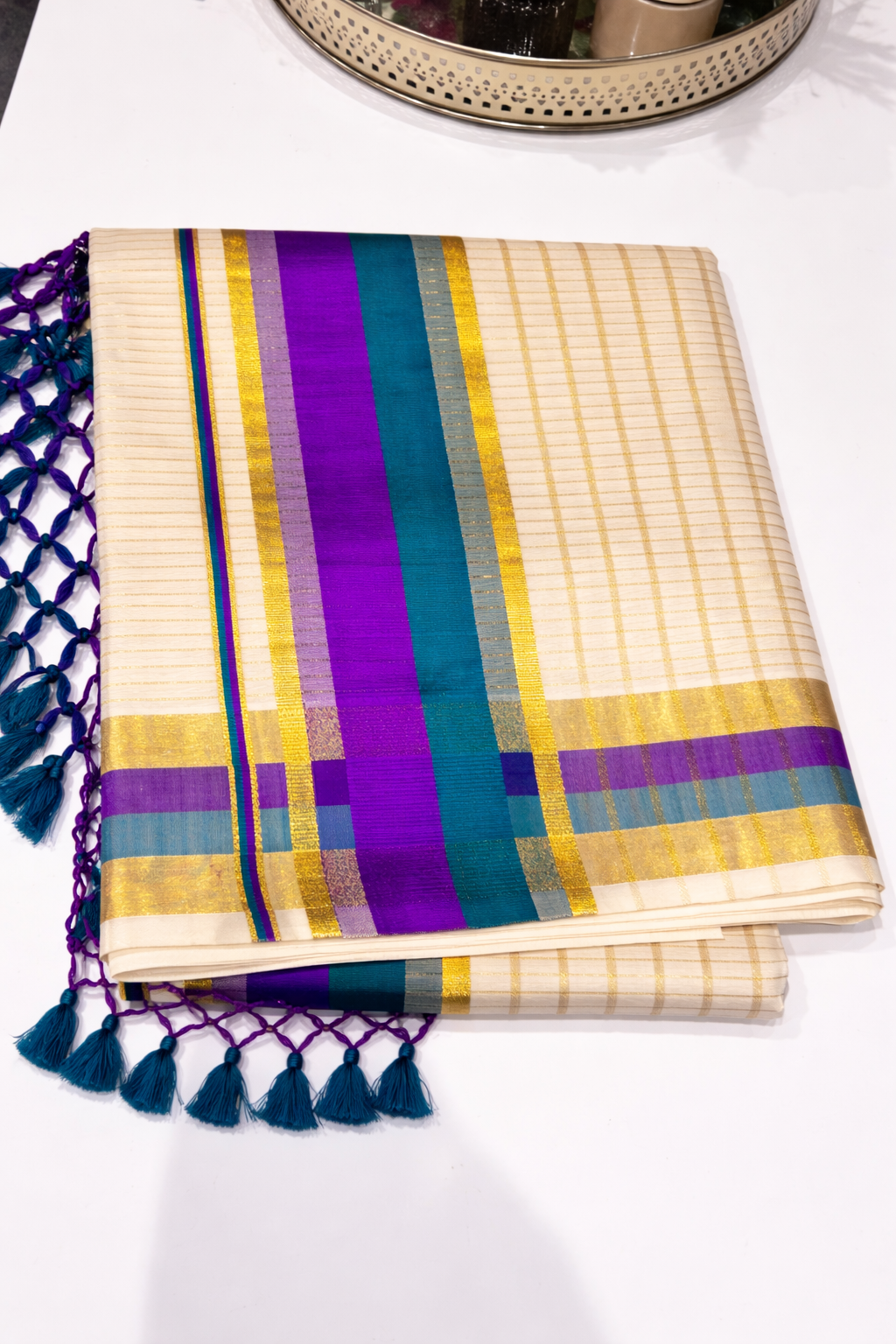 Tissue Cotton Kerala saree